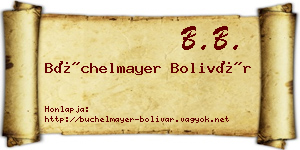 Büchelmayer Bolivár névjegykártya
